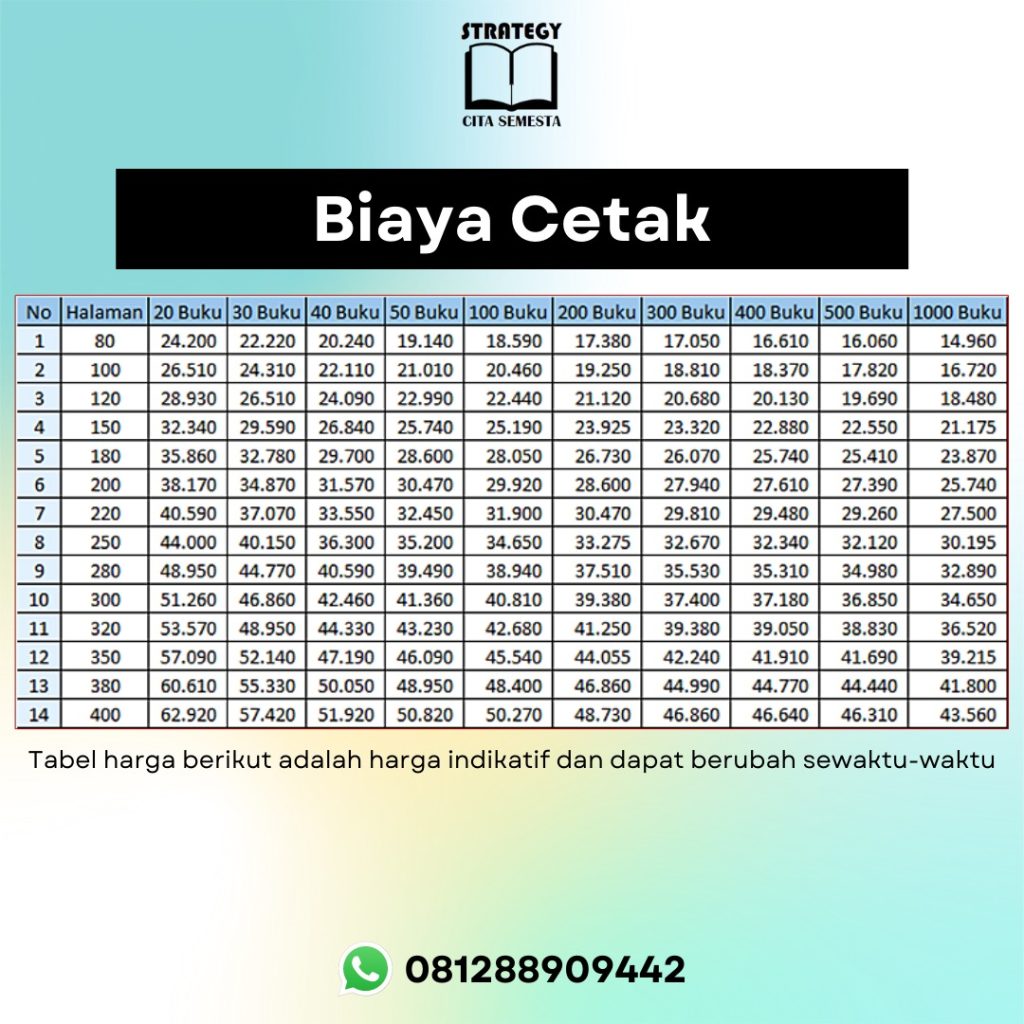 biaya penerbitan buku murah berkualitas